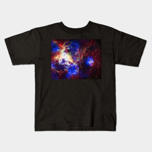 A New View of the Tarantula Nebula Kids T-Shirt by The Black Panther